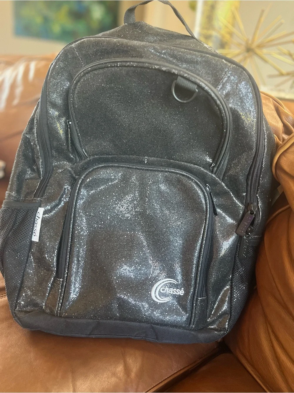 Chasse backpack cheerleader black glitter